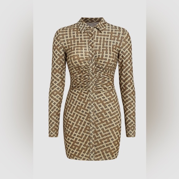 Roughed Shirt Dress - New Size Medium - Picture 2 of 4